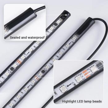 24V Strobe Running Streamer LED лентови светлини за украса на ван камион Динамична цветна атмосферна лампа Гъвкава DRL стайлинг на автомобили