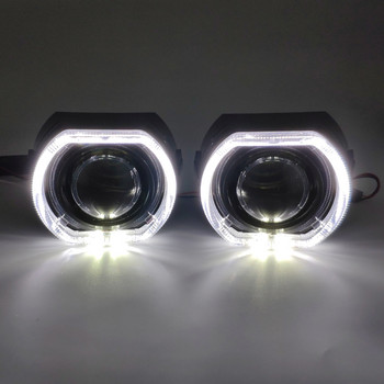 Автомобилни лещи H4 H7 биксенонови фарове за проектор Angel Eyes 2.5 лещи LED ходови светлини за автомобилни аксесоари Настройка H1 HID крушки