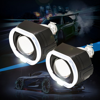 Lentile auto auto H4 H7 Bixenon far proiector Angel Eyes 2,5 lentile LED lumini de rulare pentru accesorii auto Tuning becuri H1 HID