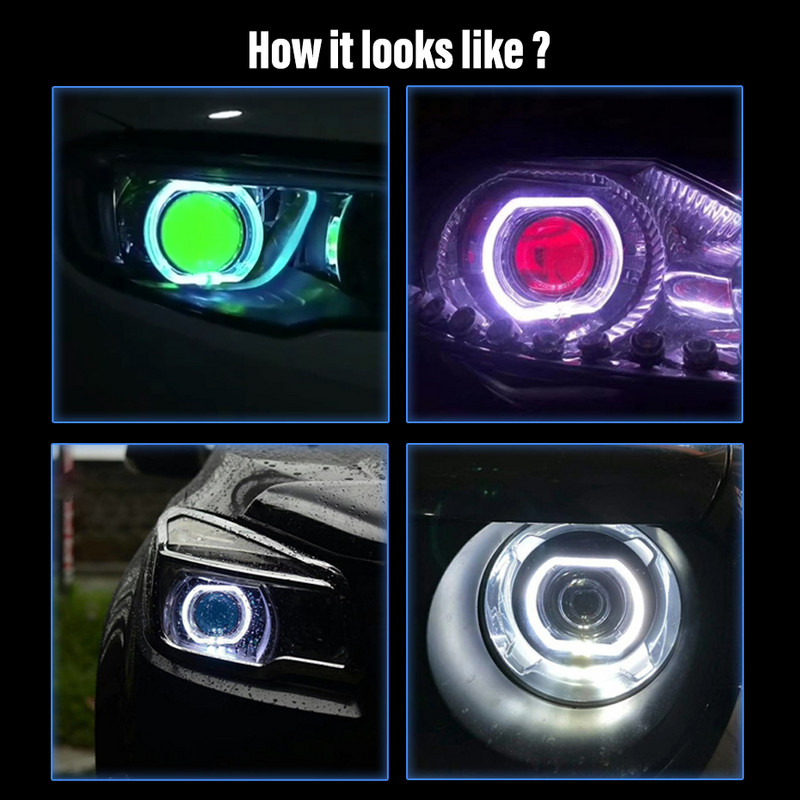 Lentile auto auto H4 H7 Bixenon far proiector Angel Eyes 2,5 lentile LED lumini de rulare pentru accesorii auto Tuning becuri H1 HID