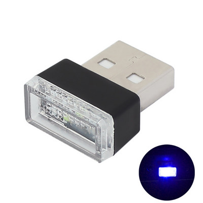 Mini LED automašīnas apgaismojums USB Auto salona atmosfēras gaisma Neona apkārtējās vides dekoratīvā lampa Auto salona apdares piederumi 7 krāsas
