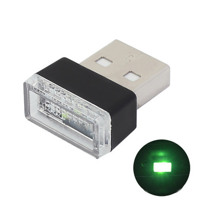 Mini LED automašīnas apgaismojums USB Auto salona atmosfēras gaisma Neona apkārtējās vides dekoratīvā lampa Auto salona apdares piederumi 7 krāsas