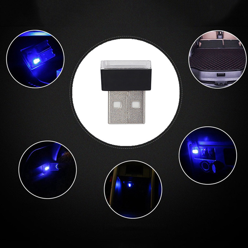 Μίνι LED Φωτιστικό αυτοκινήτου USB Auto Εσωτερικής Ατμόσφαιρας Φωτιστικό Νέον Διακοσμητικό Περιβάλλοντος Αξεσουάρ Auto Εσωτερικής Διακόσμησης 7 Χρώματα
