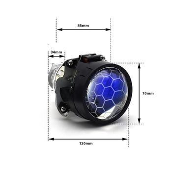 H1 B6 LED Bixenon Hid Комплект за преобразуване на лещи за автомобилен проектор 42W 5200LM CSP Y11 Чипове Всичко в едно Чисто бяла 6000K Крушка за автомобилна лампа Направи си сам