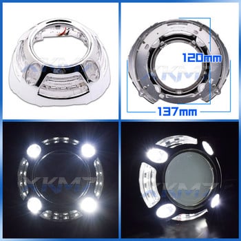 Angel Eyes Shrouds For Bi-Xenon Projector Lens 3.0 Hella 3R/Q5 Bezel Covers Bezels Headlight Lenses Αξεσουάρ αυτοκινήτου Retrofit DIY