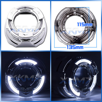 Angel Eyes Shrouds For Bi-Xenon Projector Lens 3.0 Hella 3R/Q5 Bezel Covers Bezels Headlight Lenses Αξεσουάρ αυτοκινήτου Retrofit DIY