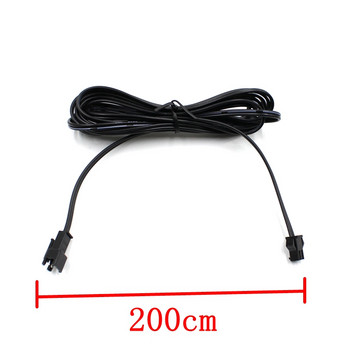 2M 2Pin SM EL Wire Extended Connectors Кабел LED неонова светлина Wiring Extension Wire Interior Atmosphere Party Lamp Аксесоари