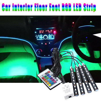 RGB Beleuchtung Light Car led Floor Foot Atmosphere Lamp with USB Music Remote Voice Control Modes Interior Decorative LED Strip