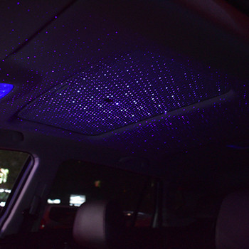 Звездна светлина на покрива на автомобила Интериор LED звездна атмосфера Околни USB нощни светлини Светлина за проектор Декорация на кола Galaxy Светлини 5V
