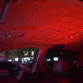 Звездна светлина на покрива на автомобила Интериор LED звездна атмосфера Околни USB нощни светлини Светлина за проектор Декорация на кола Galaxy Светлини 5V