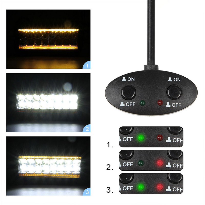 Comutator de lumină de lucru pentru mașină, bară de lumină, motocicletă, 4 lămpi Chigh, cablaj de putere pentru mașină, barcă, camion, cablu 180W 300W cablu releu