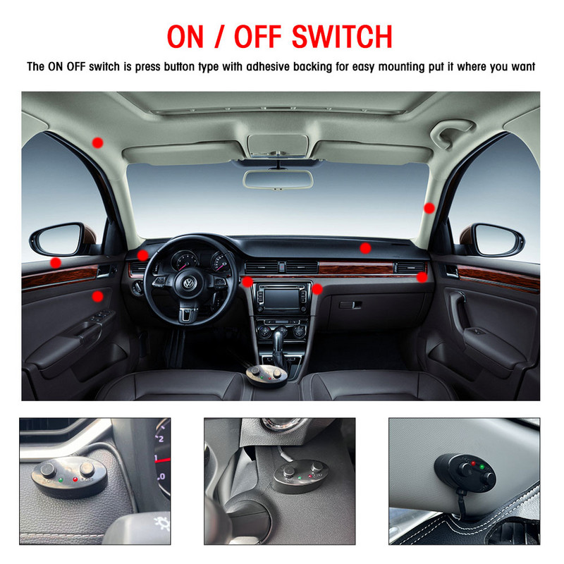 Comutator de lumină de lucru pentru mașină, bară de lumină, motocicletă, 4 lămpi Chigh, cablaj de putere pentru mașină, barcă, camion, cablu 180W 300W cablu releu