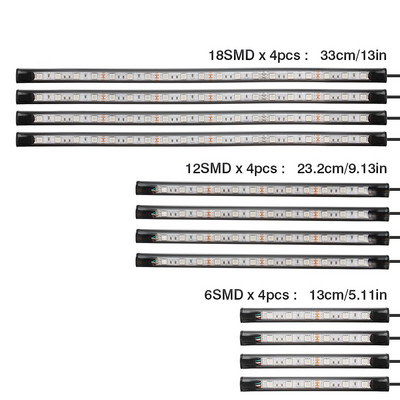 OKEEN Kit de bandă LED RGB Underglow pentru motociclete Control APP Impermeabil 5050SMD Lumină LED cu efect de sol strălucitor pentru subsol