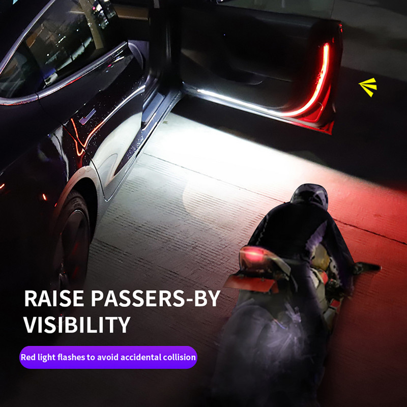 Decorarea ușii mașinii Benzi luminoase de bun venit Lumini stroboscopice Siguranță 12V 120cm LED Deschidere Avertizare LED Lampă ambientală Bandă Auto