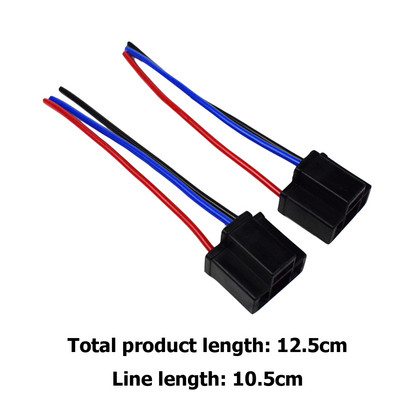 2 vnt H7 lemputės lizdo laidų rinkinys priekinių žibintų 12V-24V ABS ir vario laidas, skirtas Plug and Play rūko žibinto vyriškos jungties jungtis kiaulės uodega