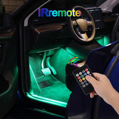 Auto Ambient Light 36 48 72 Λωρίδες LED Πόδι αυτοκινήτου Εσωτερική διακόσμηση RGB APP Τηλεχειριστήριο λάμπας ατμόσφαιρας για αξεσουάρ αυτοκινήτου