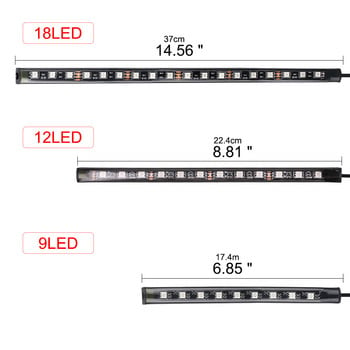 Auto Ambient Light 36 48 72 Λωρίδες LED Πόδι αυτοκινήτου Εσωτερική διακόσμηση RGB APP Τηλεχειριστήριο λάμπας ατμόσφαιρας για αξεσουάρ αυτοκινήτου