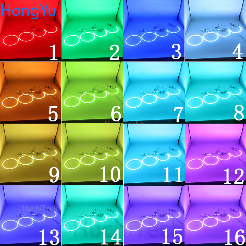 Για LEXUS IS200 IS300 1998-2005 Πολύχρωμο Led Angel Eyes Kit RGB Halo Rings Daytime Light DRL