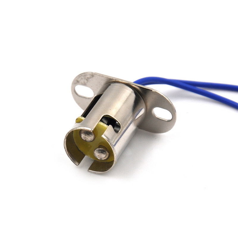 Lempos laikiklis B15D lizdas plokščias kojelės lempos laikiklio pagrindas Ba15d lizdas 1 vnt. aukštos kokybės metalinis B15