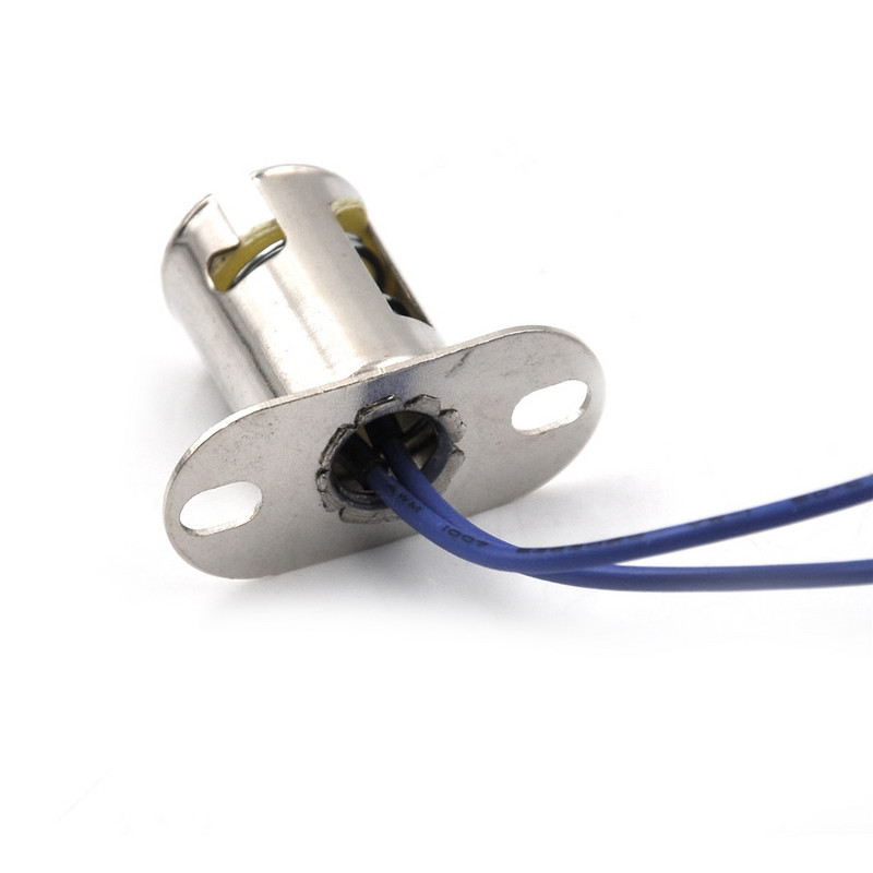 Lempos laikiklis B15D lizdas plokščias kojelės lempos laikiklio pagrindas Ba15d lizdas 1 vnt. aukštos kokybės metalinis B15