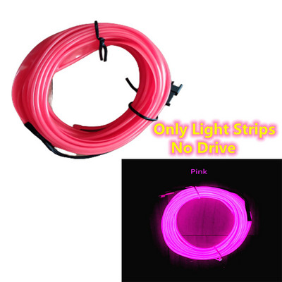 Lumină LED cu sârmă EL pentru interior, bandă cu LED-uri ambientale, Ghirlanda de iluminat cu neon, sârmă, sârmă, decorare, tuburi flexibile, culori 1M/3M/5M