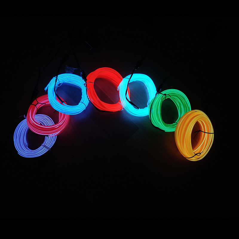 Lumină LED cu sârmă EL pentru interior, bandă cu LED-uri ambientale, Ghirlanda de iluminat cu neon, sârmă, sârmă, decorare, tuburi flexibile, culori 1M/3M/5M