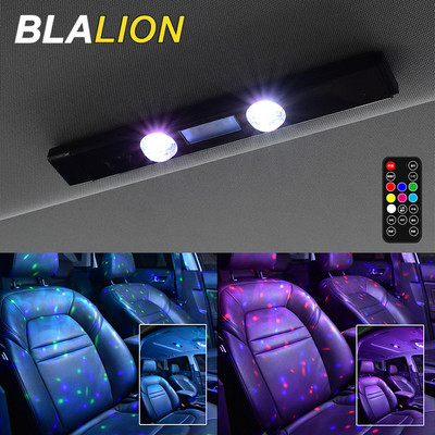 Automašīnas LED RGB salona atmosfēras gaisma USB 5V skaņas vadība bezvadu jumta zvaigžņu gaisma Vairāki režīmi automātiskā dekoratīvā apkārtējā gaisma