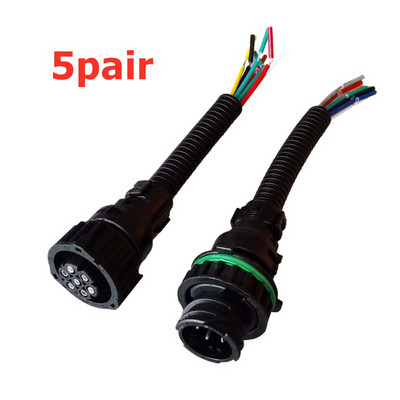 Γυναικείο αρσενικό βύσμα αυτοκινήτου 10x 7 ακίδων για Volvo FH Heavy Truck για Mercedes-benz Actros Συναρμολόγηση πίσω φαναριού Σύρμα σύνδεσης για dongfeng