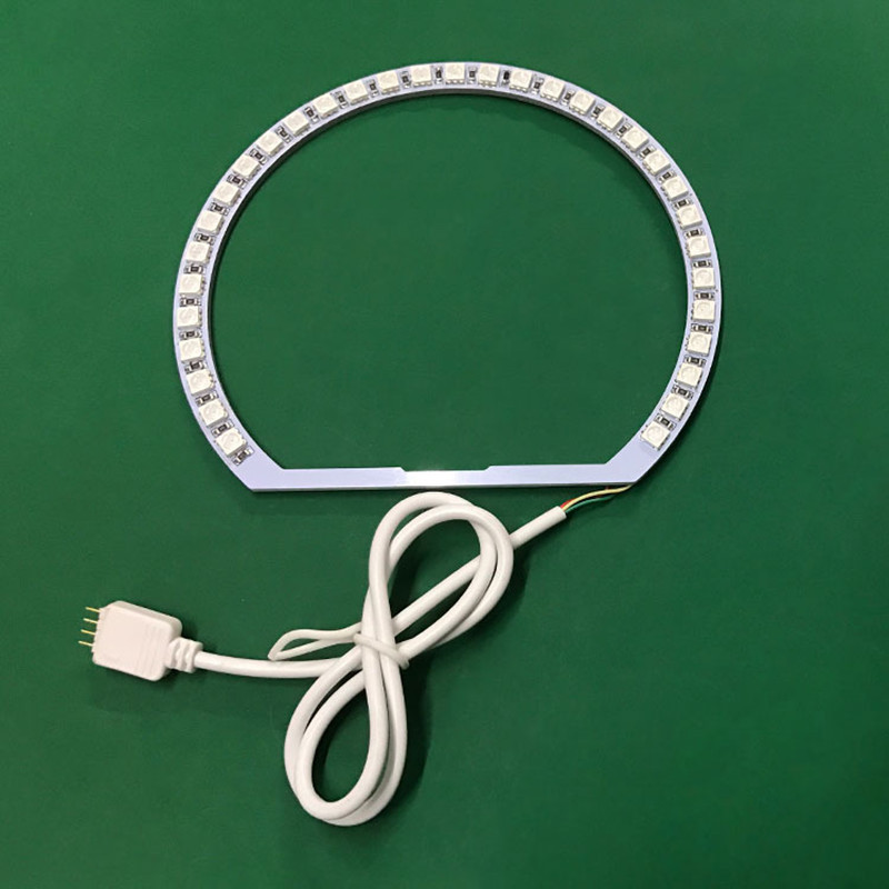 Bowen RGB Led angel eye priekinis žibintas Daugiaspalvis nuotolinio valdymo pultas spalvinga diafragma BMW E36 E38 E39 E46 4x131 mm Priedai