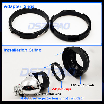 Καλύμματα προβολέα για φακούς προβολέων Bi-xenon 3.0 Masks Bezels Centric Ring Adapter for Hella 3R G5/Koito Q5/WST Lens Retrofit