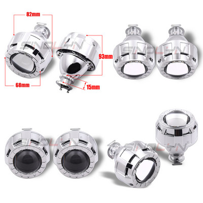 Sinolyn 2,0 ιντσών Angel Eyes LED DRL Bi Xenon Φακός Προβολέα για Μίνι Φακοί Αυτοκινήτου Προβολέα H4 H7 Χρήση H1 HID Tuning DIY
