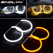 Switchback Cotton Light Halo Rings DRL LED Angel Eyes Kit BMW 3 5 7 seeria E46/E39/E38/E36 autodele esitulede tagantjärele paigaldamine 131/146mm