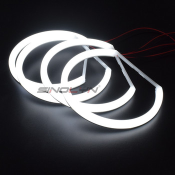 Switchback Cotton Light Halo Rings DRL LED Angel Eyes Kit για BMW 3 5 7 Series E46/E39/E38/E36 Προβολείς Αυτοκινήτων Retrofit 131/146mm