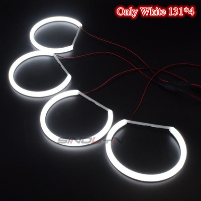 Switchback Cotton Light Halo Rings DRL LED Angel Eyes Kit BMW 3 5 7 seeria E46/E39/E38/E36 autodele esitulede tagantjärele paigaldamine 131/146mm