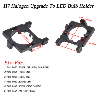 2 x H7 LED suport bec far Adaptor priză far pentru Ford VW OPEL KIA BENZ bază de lumină auto