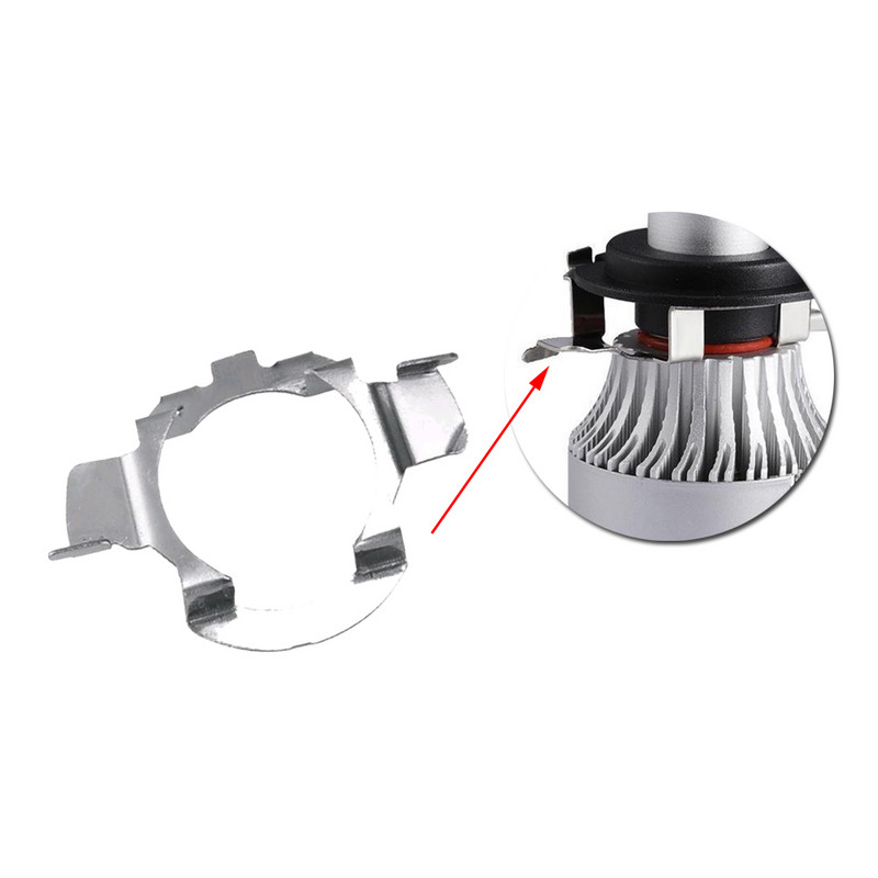 2tk/partii auto H7 LED esitule pirni hoidja aluse hoidiku ühendus adapteri lambipesa hõbedane VW Audi Benz BMW Buick Nissan jaoks