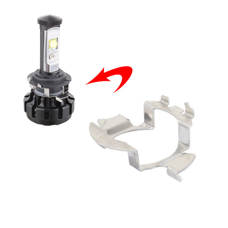 2tk/partii auto H7 LED esitule pirni hoidja aluse hoidiku ühendus adapteri lambipesa hõbedane VW Audi Benz BMW Buick Nissan jaoks