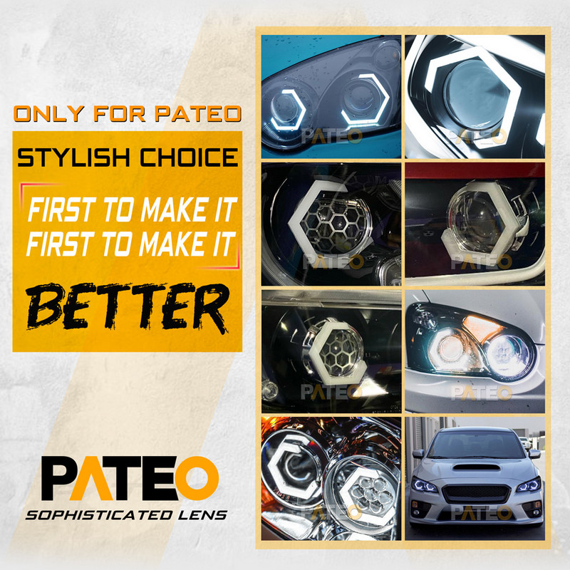 Angel Eyes Hex Halo Gredzeni Modificēt sešstūra gaitas gaismas LED priekšējo lukturu projektoram Balts DRL Tuning Automašīnu gaismas aksesuāri