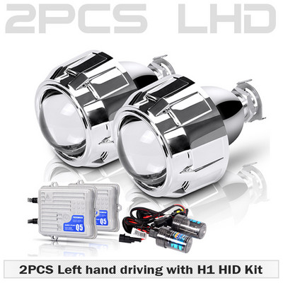 2,5 inčni HID Xenon Bi Xenon objektiv za projektor Naknadna ugradnja prednjeg svjetla za automobil DIY svjetiljka za H1 žarulju sa srebrnim pokrovima H4 H7 utičnica