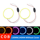 2 τεμάχια 130mm 140mm COB Angel Eyes Without Cover Auto Halo Rings Προβολέας αυτοκινήτου Μοτοσικλέτα 12V 24V Λευκό Κίτρινο Μπλε Πράσινο Κόκκινο