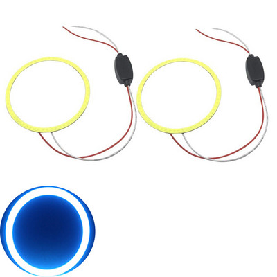 2 τεμάχια 130mm 140mm COB Angel Eyes Without Cover Auto Halo Rings Προβολέας αυτοκινήτου Μοτοσικλέτα 12V 24V Λευκό Κίτρινο Μπλε Πράσινο Κόκκινο