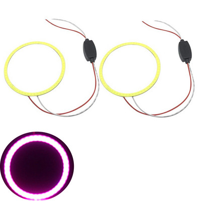 2 τεμάχια 130mm 140mm COB Angel Eyes Without Cover Auto Halo Rings Προβολέας αυτοκινήτου Μοτοσικλέτα 12V 24V Λευκό Κίτρινο Μπλε Πράσινο Κόκκινο