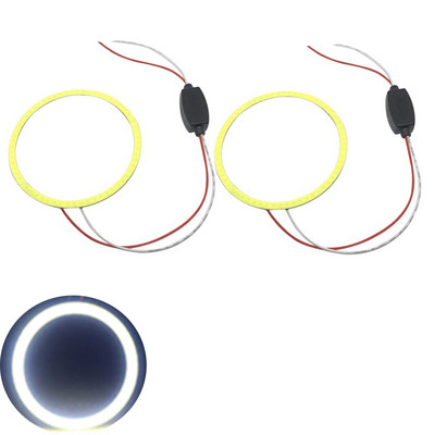 2 τεμάχια 130mm 140mm COB Angel Eyes Without Cover Auto Halo Rings Προβολέας αυτοκινήτου Μοτοσικλέτα 12V 24V Λευκό Κίτρινο Μπλε Πράσινο Κόκκινο