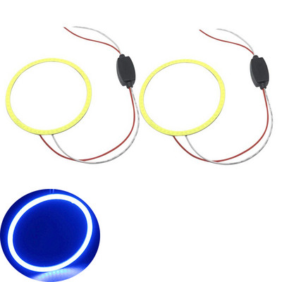 2 τεμάχια 130mm 140mm COB Angel Eyes Without Cover Auto Halo Rings Προβολέας αυτοκινήτου Μοτοσικλέτα 12V 24V Λευκό Κίτρινο Μπλε Πράσινο Κόκκινο