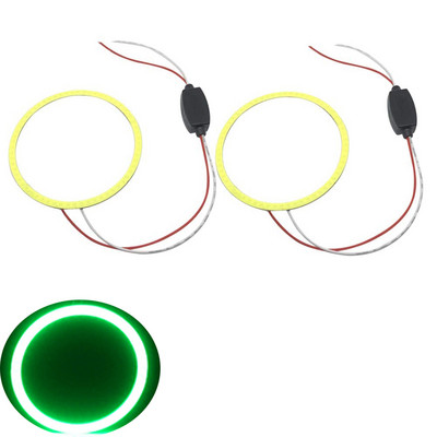 2 τεμάχια 130mm 140mm COB Angel Eyes Without Cover Auto Halo Rings Προβολέας αυτοκινήτου Μοτοσικλέτα 12V 24V Λευκό Κίτρινο Μπλε Πράσινο Κόκκινο