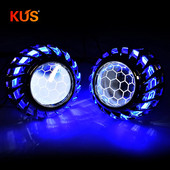 2,5 ιντσών Honeycomb Bi xenon hid Φακός προβολέα led day running white angel eyes H1 H4 H7 εκ των υστέρων κιτ συναρμολόγησης αυτοκινήτου DRL