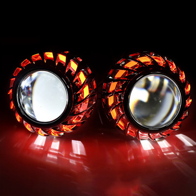 2,5 ιντσών Honeycomb Bi xenon hid Φακός προβολέα led day running white angel eyes H1 H4 H7 εκ των υστέρων κιτ συναρμολόγησης αυτοκινήτου DRL