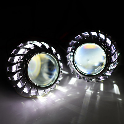 2,5 ιντσών Honeycomb Bi xenon hid Φακός προβολέα led day running white angel eyes H1 H4 H7 εκ των υστέρων κιτ συναρμολόγησης αυτοκινήτου DRL