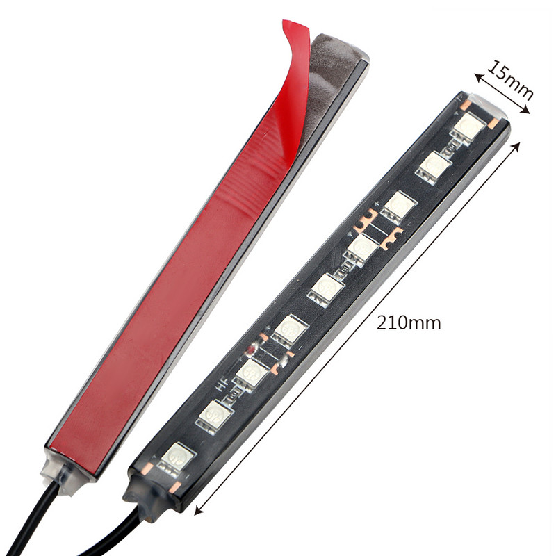 LED Φωτιστικό Μπαρ αυτοκινήτου Rgb Λάμπα ατμόσφαιρας με αναπτήρα για πάρτι Εξωτερική διακόσμηση Αξεσουάρ αυτοκινήτου Footlight Universal