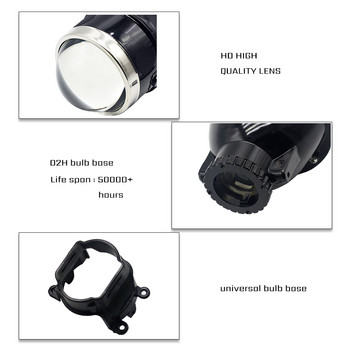 Φακός προβολέα ομίχλης D2H Bi xenon 3,0 ιντσών με βραχίονα γενικής χρήσης για αυτοκίνητα Toyota/Ford universal Lights Lens Lamp Lamp Retrofit